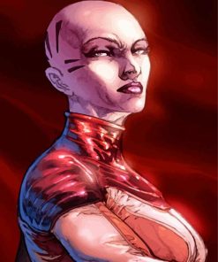 Bald Asajj Ventress paint by number