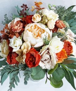 Beautiful Boho Bouquet paint by numbers