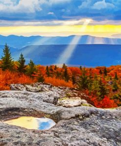 Beautiful Virginia Mountains paint by numbers