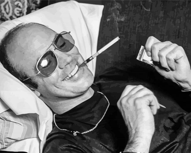 Black And White Hunter Stockton Thompson paint by numbers