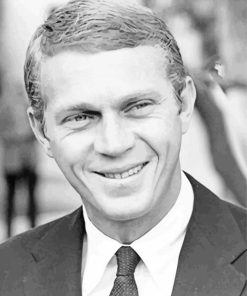 Black And White Steve Mcqueen paint by number