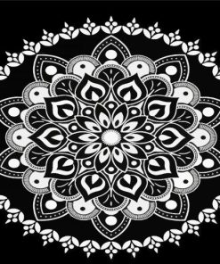 Black And White Mandala paint by numbers