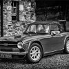 Black And White Triumph Tr6 paint by numbers