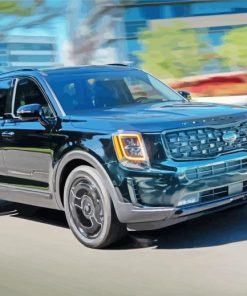 Black Kia Telluride Car paint by number