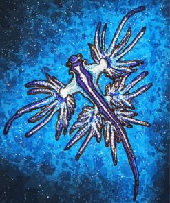 Blue Glaucus Nudibranch paint by numbers