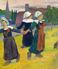 Breton Girls Dancing Pont Aven Gauguin paint by number