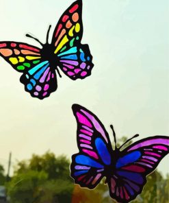 Butterfly Suncatchers paint by number