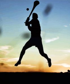 Camogie Player Silhouette paint by number