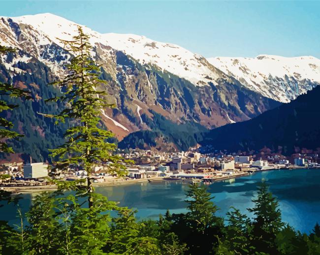 Capital City Of Alaska Juneau paint by number