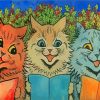 Carol Singing Cats By Louis Wain paint by numbers