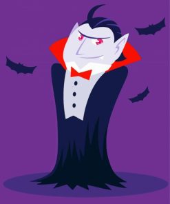 Cartoon Dracula Vampire paint by number