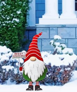 Christmas Winter Gnome paint by number