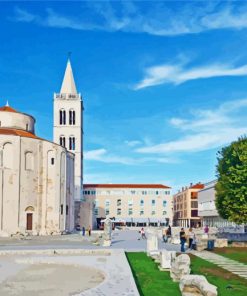 Church of St Donatus Zadar Croatia paint by number