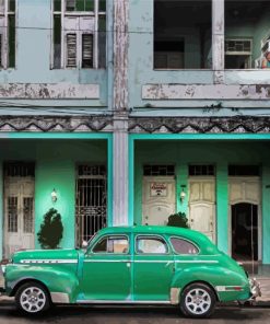 Classic Car In Cienfuegos paint by numbers