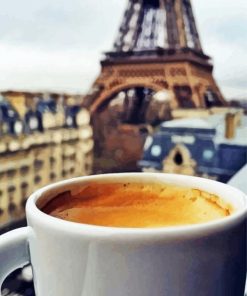 Coffee In Paris France paint by numbers