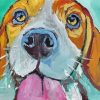 Colorful Beagle Dog Art paint by numbers