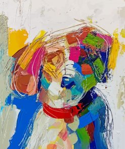 Colorful Beagle Puppy Art paint by numbers