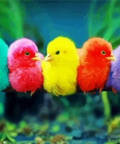 Colorful Chicks paint by number