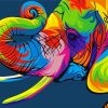 Colorful Elephant Head paint by numbers