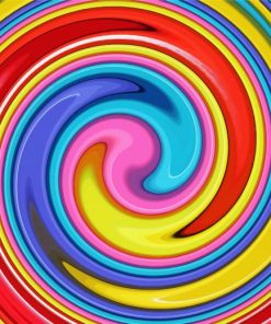 Colorful Spiral Art paint by numbers