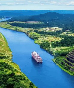 Cruise In Panama Canal paint by number