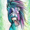 Cute Funny Horse Art paint by numbers