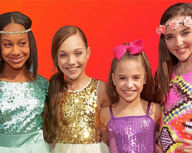 Dance Moms Cast Kids paint by numbers