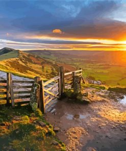 Derbyshire Uk Mam Tor paint by number