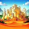 Desert Town Illustration paint by numbers