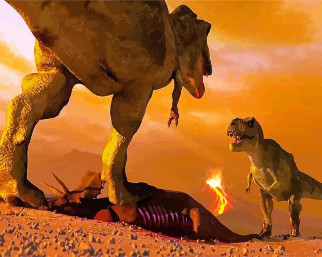 Huge Dinasaurs paint by numbers