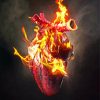 Fantasy Fire Heart paint by numbers