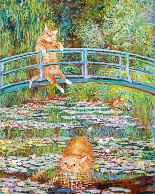 Fat Cats By Monet Claude paint by numbers