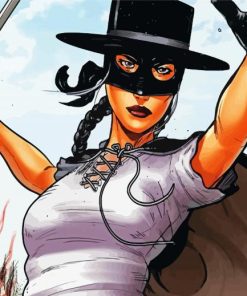 Female Zorro paint by number