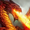 Fire Breathing Fantasy Dragon paint by numbers