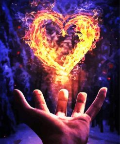 Fire Heart And Water Hands paint by numbers