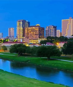 Fort Worth At Night paint by numbers