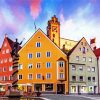 Fussen Buildings paint by numbers