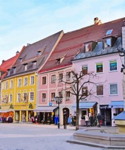 Fussen Town paint by numbers