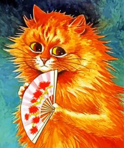 Ginger Cat Louis Wain paint by number