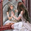 Girl In Front Of Mirror By Anne Stokes paint by number