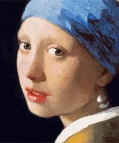 Girl With Pearl Earring Vintage Art paint by numbers