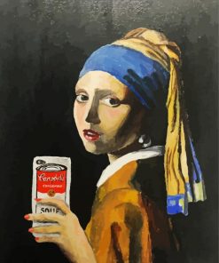 Girl With The Pearl Earring Take Selfie paint by numbers