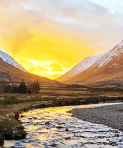 Glen Coe Scotland paint by numbers