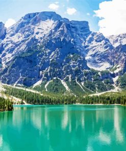 Gorgeous Lake Alps paint by numbers