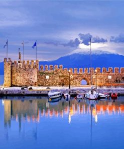 Greece Nafpaktos Port paint by numbers