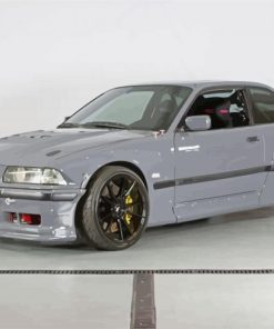 Grey Bmw E36 paint by numbers