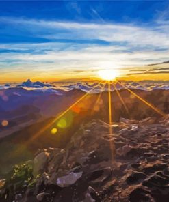 Haleakala National Park Sunrise paint by number