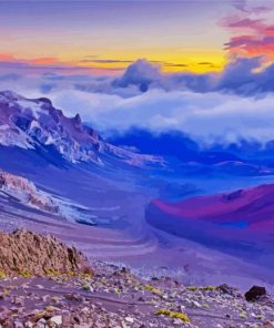 Haleakalā Volcano paint by number