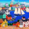Harbour Scene Steven Klein paint by numbers