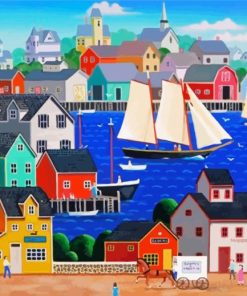 Harbour Scene Steven Klein paint by numbers